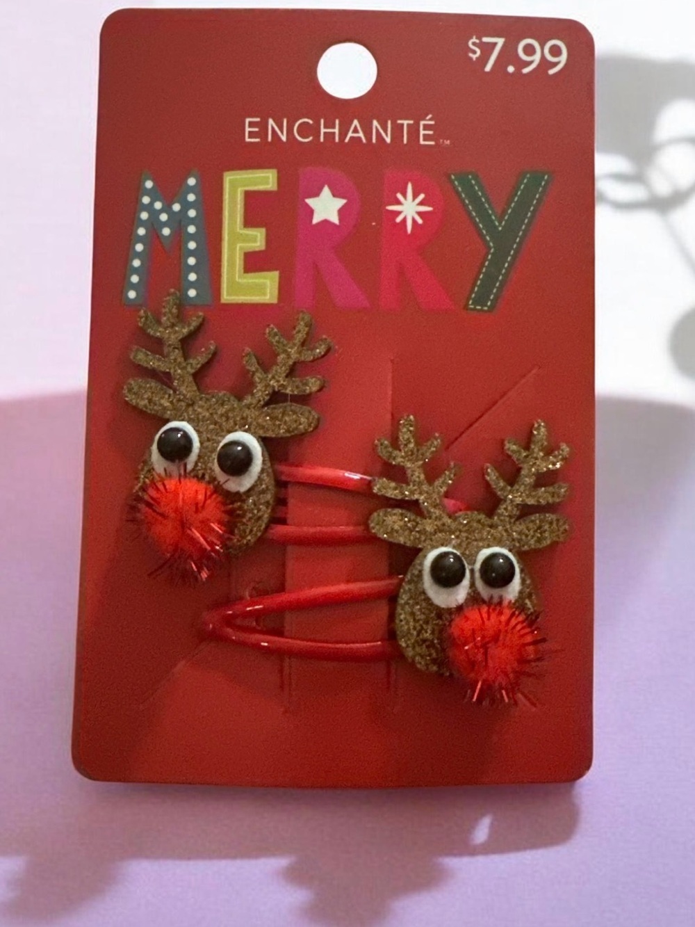 Enchanté Merry Reindeer Hair Clips - Red & Brown
1863